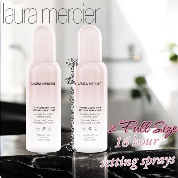 Laura Mercier Set of 2 Full Size 16 hour Setting Sprays - Picture 1 of 10
